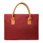 Lightweight Oxford Cloth Laptop Bag with Pu Handle - Portable - Red - 14 Inch