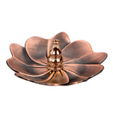 Vintage Sandalwood Incense Burner - Creative Alloy Holder for Bedroom - Bronze - Close-Up Angle