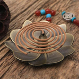 Vintage Sandalwood Incense Burner - Creative Alloy Holder for Bedroom - Bronze - Extra Image
