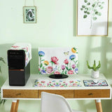 Universal 3-in-1 Desktop Pc Dust Cover - Fits 20-22 Inch - Flamingo - Front View