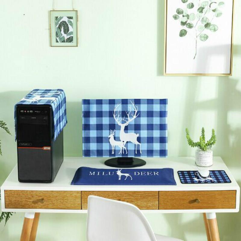 Universal 3-in-1 Desktop Pc Dust Cover - Fits 20-22 Inch - Flamingo