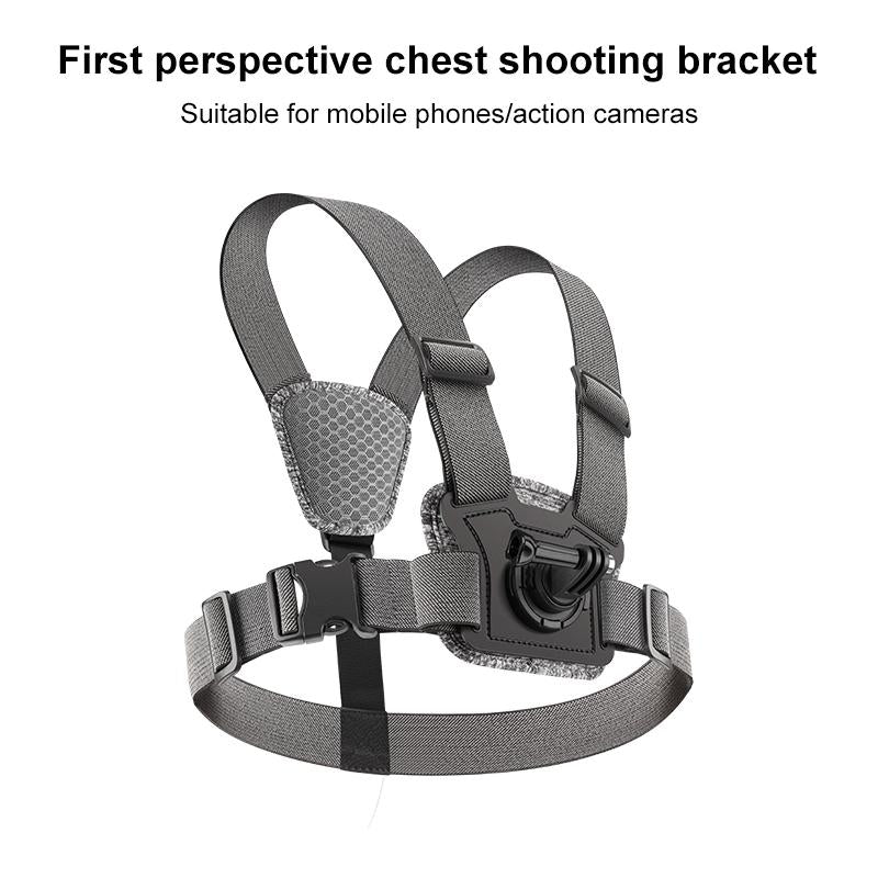 Adjustable Chest Strap with Mount and Screw - 7 In 1 Phone Clamp