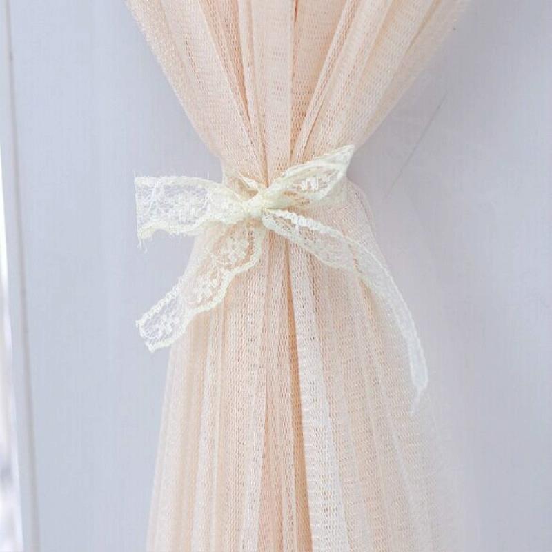 175cm Vertical Lace Air Conditioner Dust Cover - Round Column - White
