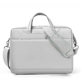 Thickened Airbag Laptop Messenger Bag - Fits 15.6-16.1 Inches - Light Gray - Front View
