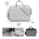 Thickened Airbag Laptop Messenger Bag - Fits 15.6-16.1 Inches - Light Gray - Top-Down View