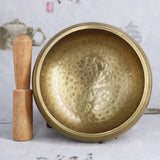 8.5Cm Copper Buddha Sound Bowl Set With Mat Stick & Bag - Rear View