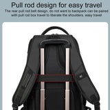 Waterproof Double Shoulder Backpack With Usb Black - 19 Inch - 45-Degree Angle