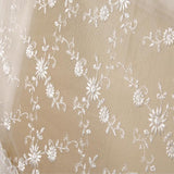 White Lace Piano Dust Cover - Embroidered Full Size Double Seats 153x33x120 - Top-Down View