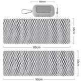 Portable Quick Dry Sports Towel Set with Silicone Sleeve and Storage Bag - 30x80cm - Green - 30X90Cm - Side View