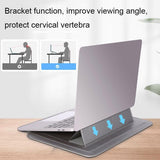 Multifunctional Laptop Bag Stand - Fits 13.3-14 Inches - Black - Gray - 45-Degree Angle