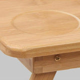 Foldable Laptop Table with Card Slot - Simple and Lazy Design - Rear View