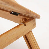 Foldable Laptop Table with Card Slot - Simple and Lazy Design - Close-Up Angle