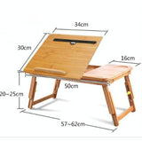 Foldable Laptop Table with Card Slot - Simple and Lazy Design - Low Angle