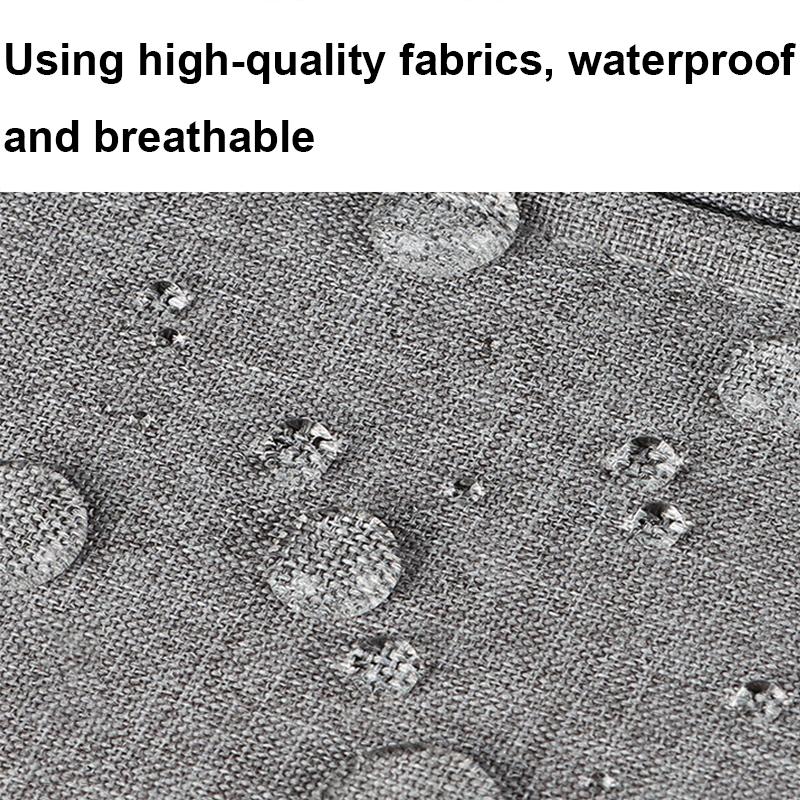 Waterproof Laptop Handbag - Large Capacity Shock-absorbing - Fits 14.1-15.4 Inches - Grey