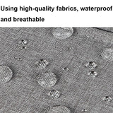 Waterproof Laptop Handbag - Large Capacity Shock-absorbing - Fits 14.1-15.4 Inches - Grey - Rear View