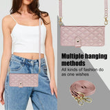 For Samsung Galaxy z Fold4 5G Multifunctional Rhombic Leather Crossbody Phone Case - White - Extra Image