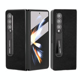 For Samsung Galaxy Z Fold4 5G Leather Phone Case With Holder - Royal Blue