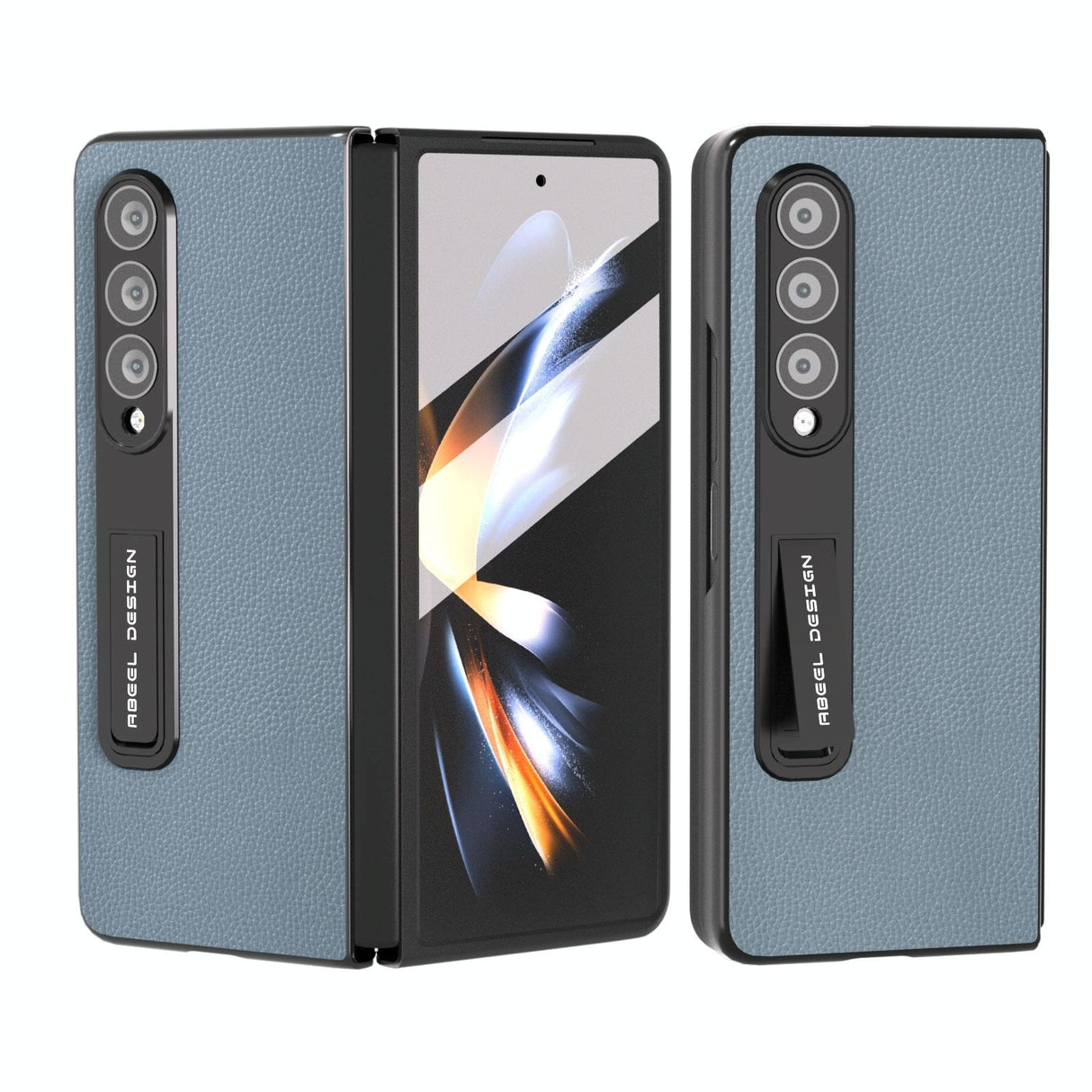 For Samsung Galaxy Z Fold4 5G Leather Phone Case With Holder - Royal Blue