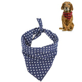Pet Triangle Towel Christmas Snowflake Dog Saliva Towel - Size L - Red - Side View