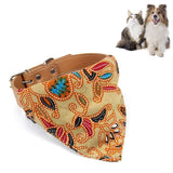 Cotton Pet Bib Cat Headband Dog Saliva Towel - Size S - Blue - Side View