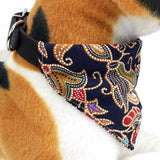 Cotton Pet Bib Cat Headband Dog Saliva Towel - Size S - Blue - Close-Up Angle