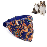 Cotton Pet Bib Cat Headband Dog Saliva Towel - Size S - Blue - Low Angle