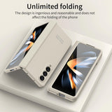 For Samsung Galaxy Z Fold4 5G Premium Hinged Folding Case - Coffee - Extra Image