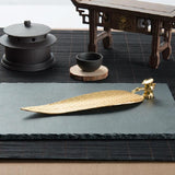 Small Sandalwood Incense Sticks - Leaf Ornaments for Crafts - Silver - 45-Degree Angle
