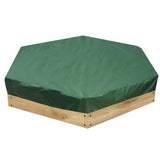 Hexagonal Bunker Toy Cover - 180x150cm - Uv Dust and Waterproof - Green - Front View
