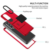 For Samsung Galaxy Z Fold4 5G Foldable 3D Design Phone Case - Black - Top-Down View