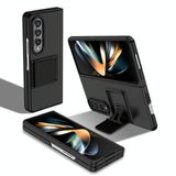 For Samsung Galaxy Z Fold4 5G Foldable 3D Design Phone Case - Black