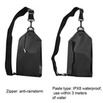 Waterproof Crossbody Phone Bag Tteoobl Touch Screen Chest Bag Paste Model - White