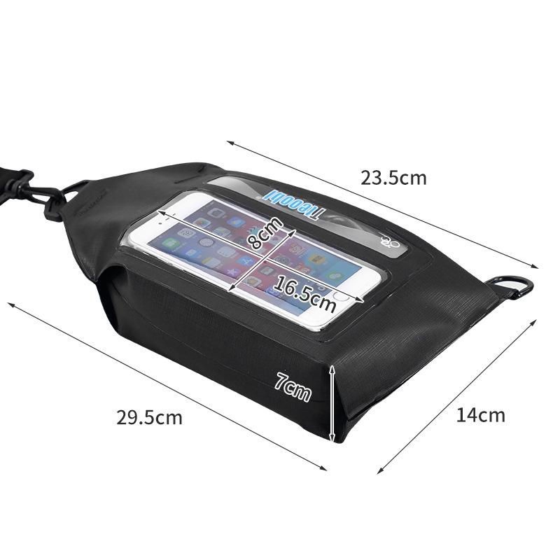 Waterproof Crossbody Phone Bag Tteoobl Touch Screen Chest Bag Paste Model - White