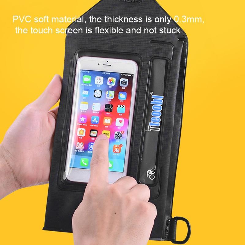 Waterproof Crossbody Phone Bag Tteoobl Touch Screen Chest Bag Paste Model - White