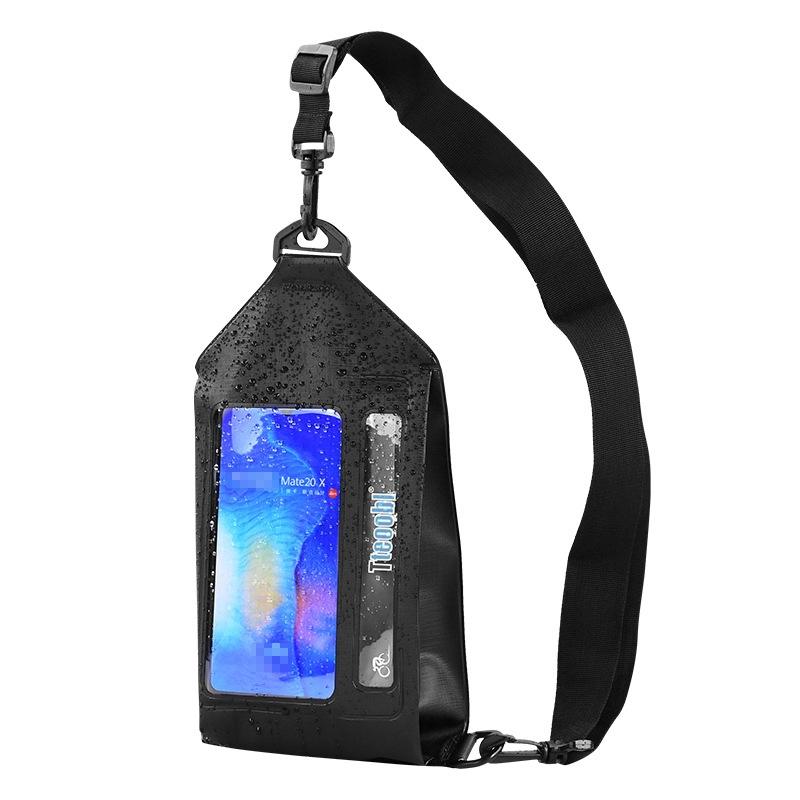 Waterproof Crossbody Phone Bag Tteoobl Touch Screen Chest Bag Paste Model - White