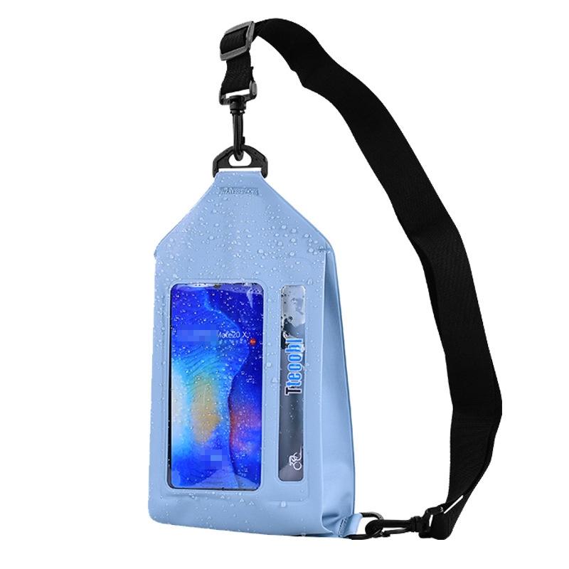Waterproof Crossbody Phone Bag Tteoobl Touch Screen Chest Bag Paste Model - White
