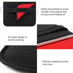 Horizontal Flap Clutch Bag with Neoprene Laptop Lining - Black - 13 Inch