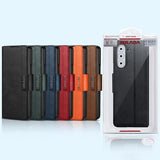 For Samsung Galaxy z Fold4 5G Magnetic Snap Leather Flip Case - All-inclusive - Black - Low Angle