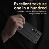 For Samsung Galaxy z Fold4 5G Magnetic Snap Leather Flip Case - All-inclusive - Black - Extra Image