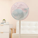 18-inch Cartoon Children's Electric Fan with All-inclusive Mesh Protection Net and Anti-pinch Hand Cover - Little Gray Wolf - 45-Degree Angle