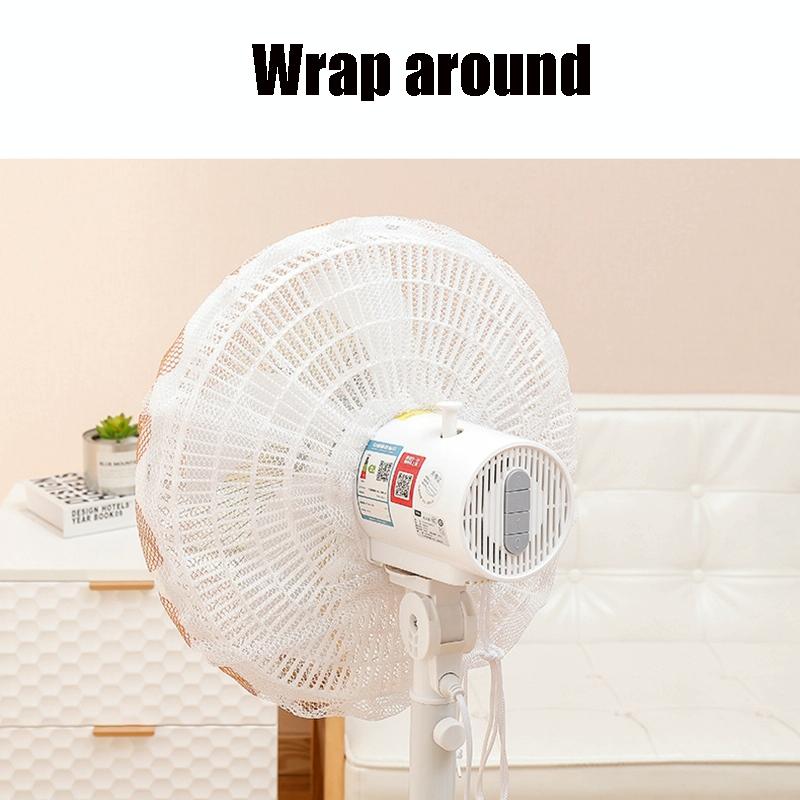 18-inch Cartoon Children's Electric Fan with All-inclusive Mesh Protection Net and Anti-pinch Hand Cover - Little Gray Wolf