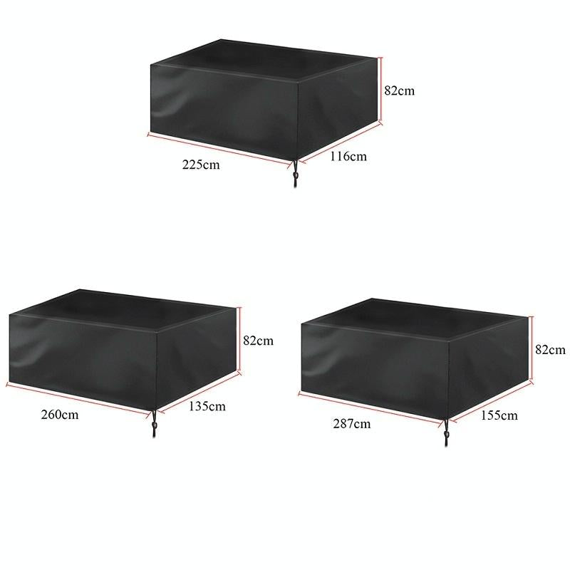 Water-repellent Billiard Table Cover - 260x135x82cm - Black