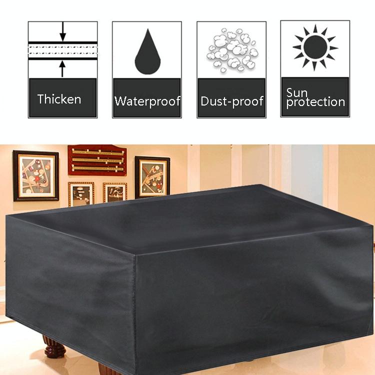 Water-repellent Billiard Table Cover - 260x135x82cm - Black
