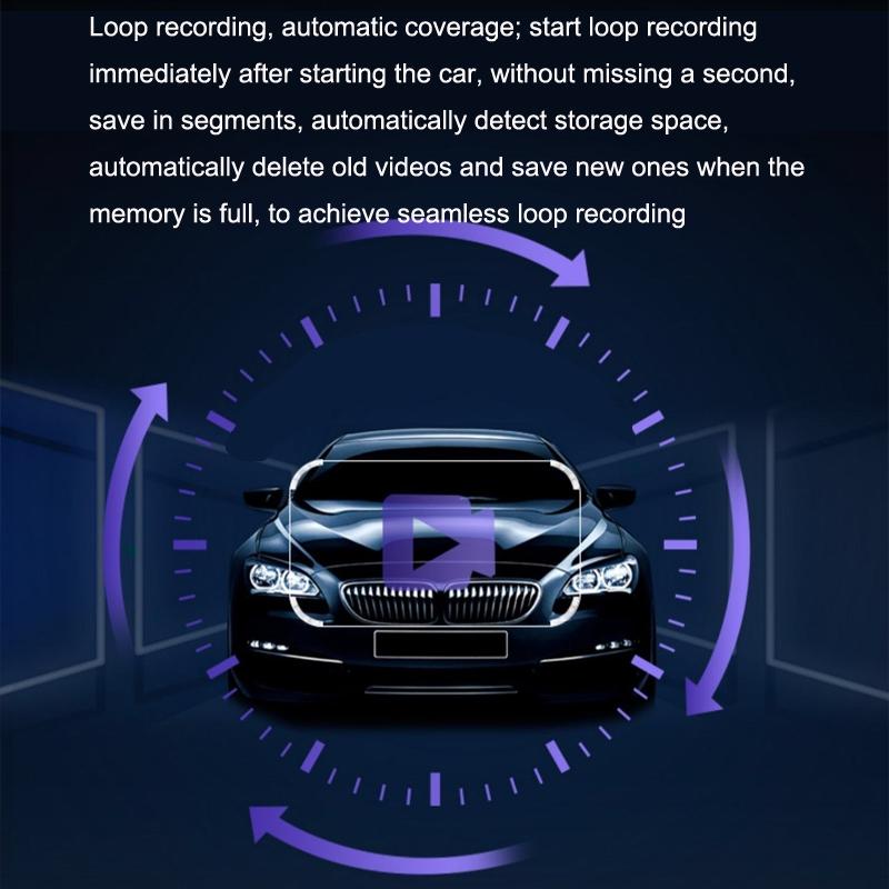 1080p Hd Car Recorder with Wifi for Parking Monitoring - Without Button + Usb Short Line