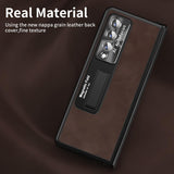 For Samsung Galaxy Z Fold4 5G Napa Texture All-In-One Phone Case - White - Extra Image
