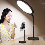 26cm Live Broadcast Beauty Light Bracket - Medium Version & Black Desktop Photography - Rear View