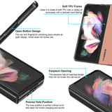 For Samsung Galaxy Z Fold4 5G Leather Shockproof Case - Pink