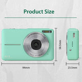 Mini Children Photography Camera - 2.4-inch Hd 16x Zoom - Black+32G