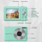 Mini Children Photography Camera - 2.4-inch Hd 16x Zoom - Black+32G - Rear View