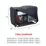 Waterproof Generator Cover - 81x61x61cm - Black Oxford Cloth - Top-Down View